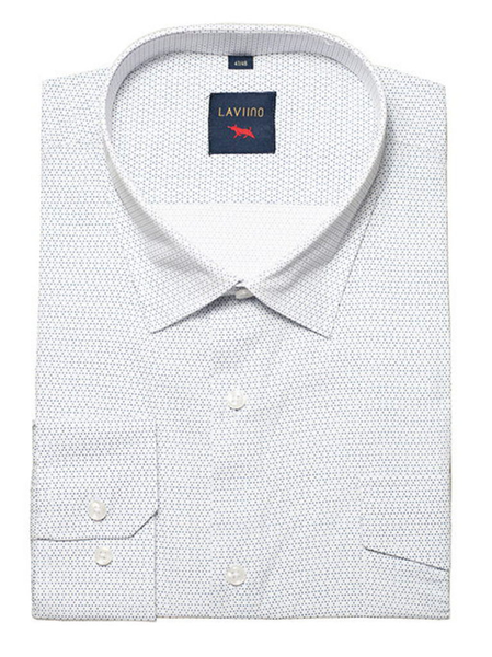 DUŻA koszula męska casual BIAŁA w drobne kropeczki dwie kieszenie 48/49-4XL zdjęcie 1