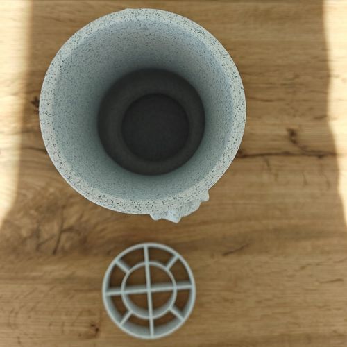 Wazon Nagrobny, Wazon na cmentarz Memorial Rose - Biały Marmurek na Arena.pl