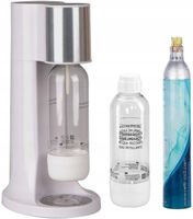 SATURATOR Syfon do Gazowania Wody Levivo Soda Biały + 2xBUTELKA + CYLINDER