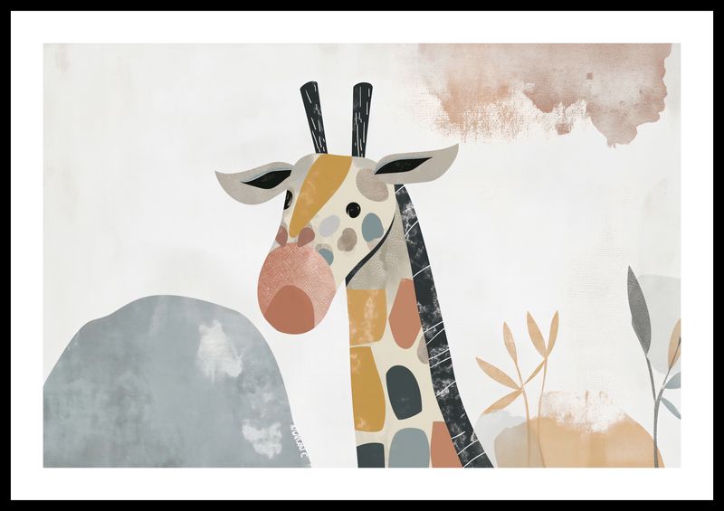 Plakat 60x40cm Żyrafa Bambino zdjęcie 3