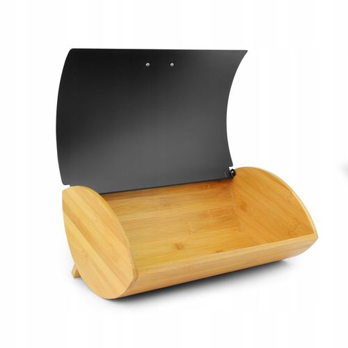 DUŻY CHLEBAK DREWNIANY METALOWY PROMIS POJEMNIK NA PIECZYWO CHLEB na Arena.pl