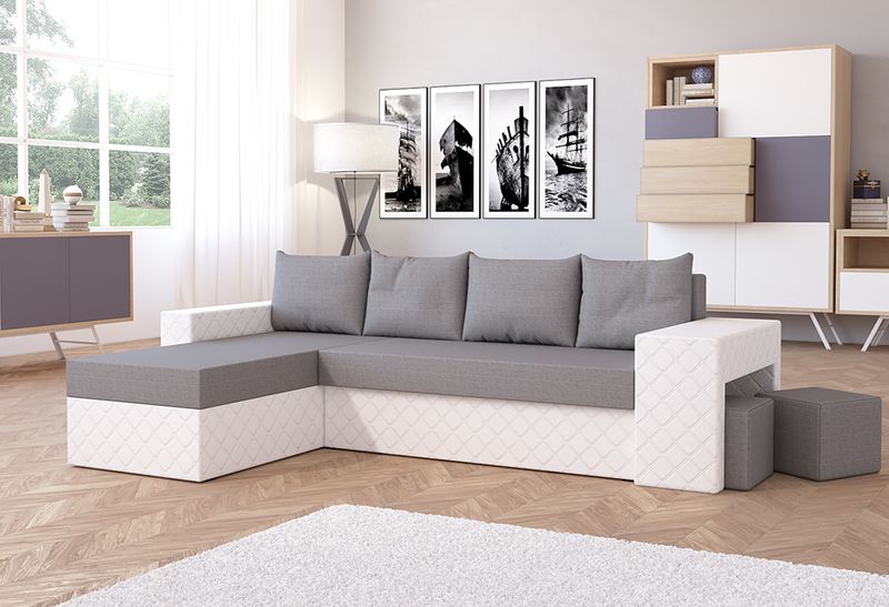 Narożnik Tomi rozkładany rogówka do salonu spanie pojemnik zdjęcie 7