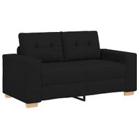 Sofa dwuosobowa, czarna, 120 cm, tkanina