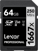 Lexar Karta pamięci Pro 1667X SDXC UHS-II U3 (V60) R250/W120 64GB