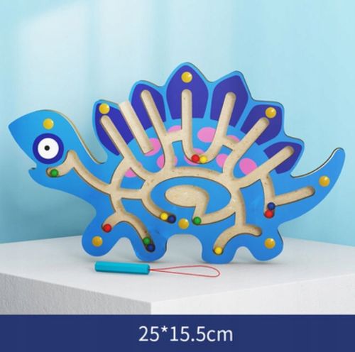 drewniany labirynt stegozaurus niebieski  jhtoy-312 na Arena.pl