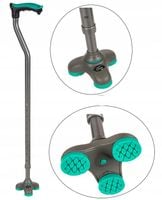 LASKA INWALIDZKA REHABILITACYJNA Z MIĘKKIM UCHWYTEM REGULOWANA DLA SENIORÓW