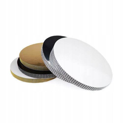 Podkład pod tort STYRODUR ZŁOTY 30 cm CEKINOWY BOK Gruby CakeDecor na Arena.pl