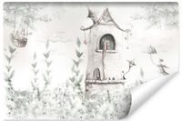 Fototapeta Dla Dzieci KRÓLEWNA Wieża Liście Bajka Styl Boho 135cm x 90cm