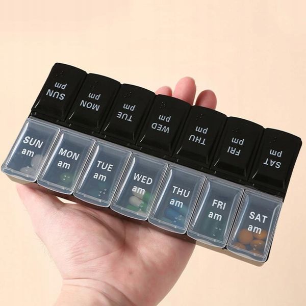 Organizer Na Leki Kasetka Pojemnik Na Tabletki Ranek-Wieczór 235x120 mm zdjęcie 9