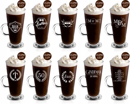 Szklanka latte z grawerem PREZENT dla faceta męża na Arena.pl