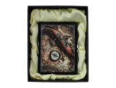 Czarna Papierośnica z Mapą w Opakowaniu Prezentowym Gentelo