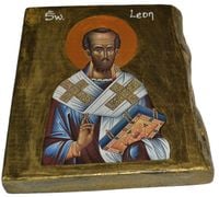 Ikona Święty Leon patron muzyków i śpiewaków