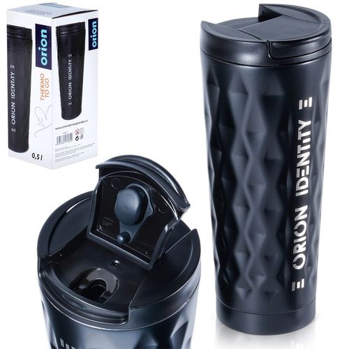 Kubek termiczny stalowy czarny 500 ml na Arena.pl