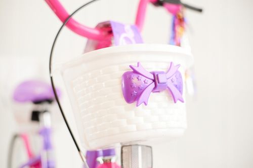 Rower 16" cali dziecięcy dla dziewczynki fotelik, kółka boczne,frędzle,kosz na Arena.pl