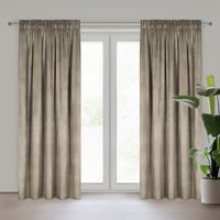 Zasłona Rosa 140X270 cm brązowy welwet z taśmą marszczącą