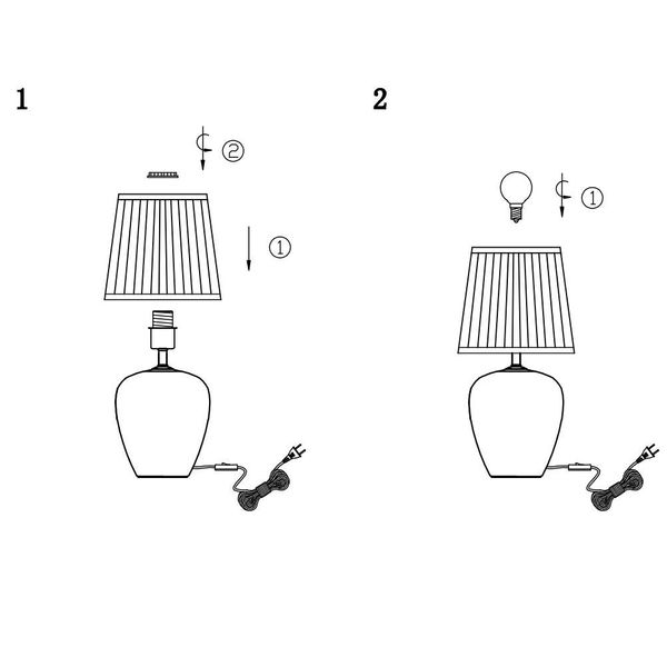 Ceramiczna LAMPA stołowa MANSION 107039 Markslojd abażurowa LAMPKA klasyczna wzorki retro motyle biały zdjęcie 4