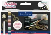 FABER-CASTELL Markery pisaki METALICZNE do szkła i innych pow. Goldfaber 6k