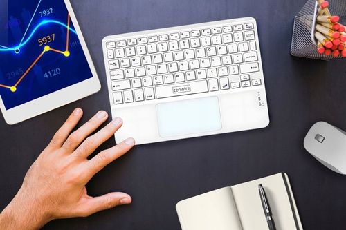 Klawiatura Bezprzewodowa Bluetooth Touchpad SLIM do Telefonu Tabletu iPad na Arena.pl