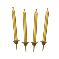 ŚWIECZKI URODZINOWE 10 SZT 5CM GODAN ZŁOTE