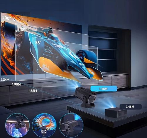 PROJEKTOR RZUTNIK PRZENOŚNY HY320 SMART FULL HD LED ANDROID WiFi TV 150" na Arena.pl