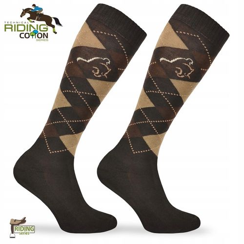 Klasyczne skarpety jeździeckie Comodo romby 39-42 na Arena.pl