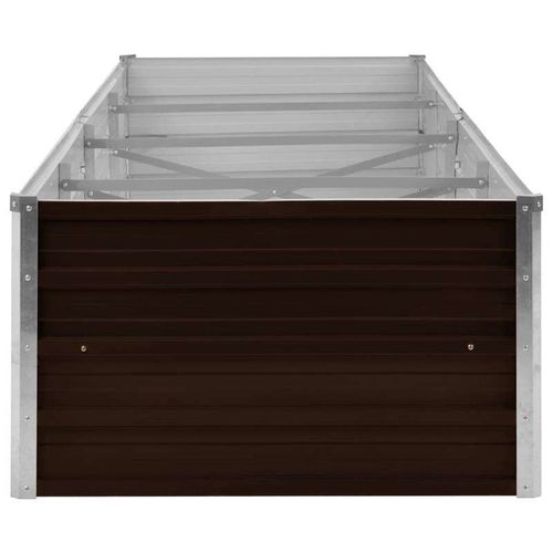 Podwyższona donica, brązowa, 320x80x45 cm, galwanizowana stal na Arena.pl