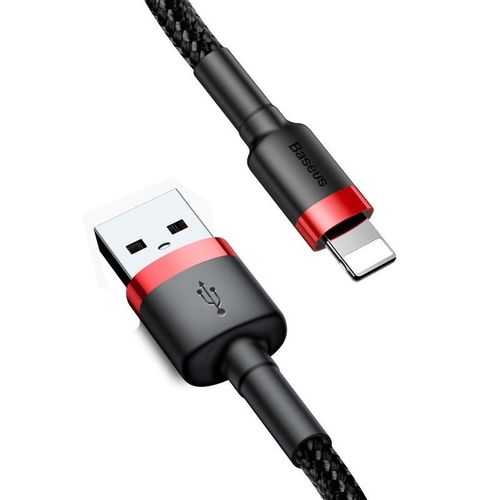 kabel lightning usb baseus cafule 2,4a 1m (czarno-czerwony) na Arena.pl