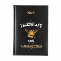 Kalendarz książkowy dzienny 2026 z NADRUKIEM prezent dla pszczelarza