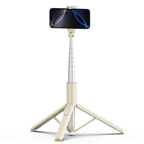 selfie stick tech-protect l09s z tripodem - beżowy na Arena.pl