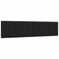 Poduszka na wezgłowie, czarna, 200 cm, tkanina