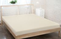 Prześcieradło jersey z gumką 160x200 ekri