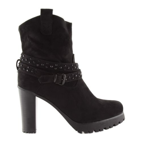 Botki na platformie czarne b16331 black r.38 na Arena.pl