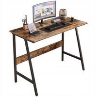 BIURKO KOMPUTEROWE SZKOLNE RUSTYKALNE LOFT INDUSTRIALN RETRO DREWNO 100 CM