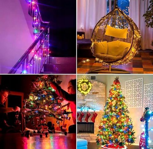 LAMPKI CHOINKOWE 1000 LED FLASH ZEWNĘTRZNE WEWNĘTRZNE ŚWIĄTECZNE MULTIKOLOR na Arena.pl