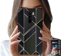 ETUI DO XIAOMI NOTE 8 PRO - ZŁOTE RAMKI, ELEGANCKIE WZORY + SZKŁO