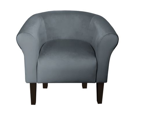 Fotel Milo nogi 20cm venge szary BL14 na Arena.pl