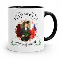 Kubek Czarny Donald Tusk Po Platforma Prezent Z Nadrukiem Ze Zdjęciem