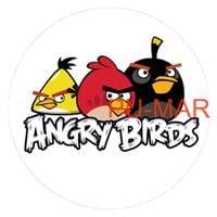Opłatek na tort Urodziny Angry Birds Ptaki Tekst Gratis