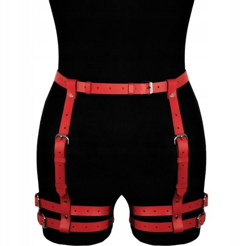 Czerwona skórzana uprząż na uda Karess Amelia na Arena.pl