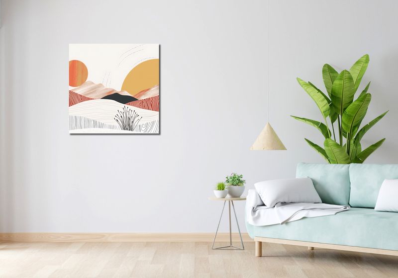 Obraz 70x70cm Roztańczone Słońce zdjęcie 2