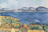 Plakat 30x20cm The Bay of Marseille, Paul Cezanne Vintage Salon