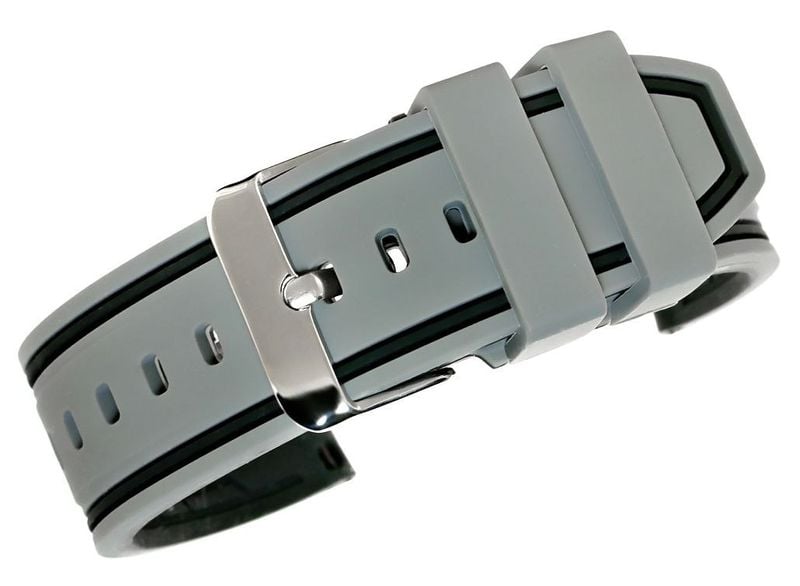 Pasek silikonowy SZARO-CZARNY U14-22-6 zdjęcie 1
