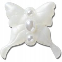 Crocs Przypinka Ozdoba Charms Jibbitz Do Butów Meta Jelly White Butterfly