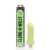 clone a willy kit glow-in-the-dark green - zestaw do odlewu świecący