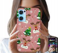 ETUI DO OPPO RENO7 5G - ŚWIĄTECZNE RENIFERY CHOINKI LASKA WZORY