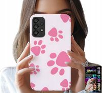 ETUI DO SAMSUNG GALAXY A53 5G - RÓŻOWE PSIE ŁAPKI, PLECKI, OBUDOWA CASE
