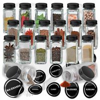 POJEMNIKI NA PRZYPRAWY 24SZT Słoiczki Słoiki Przyprawnik Organizer NAKLEJKI