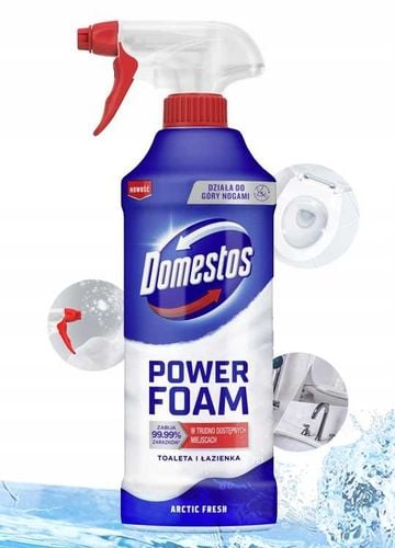 domestos power foam piana do mycia toalety i łazienki arctic fresh 435ml na Arena.pl