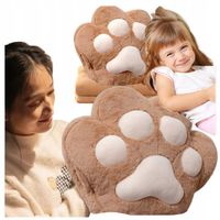 Duża Poduszka Kocia Łapa Zabawka Pluszowa Dekoracyjna Jasiek Jaś XL + Kocyk