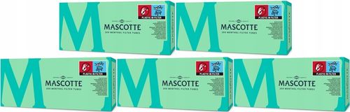 5x Gilzy Tutki Papierosowe MASCOTTE Menthol Miętowe 200szt. na Arena.pl